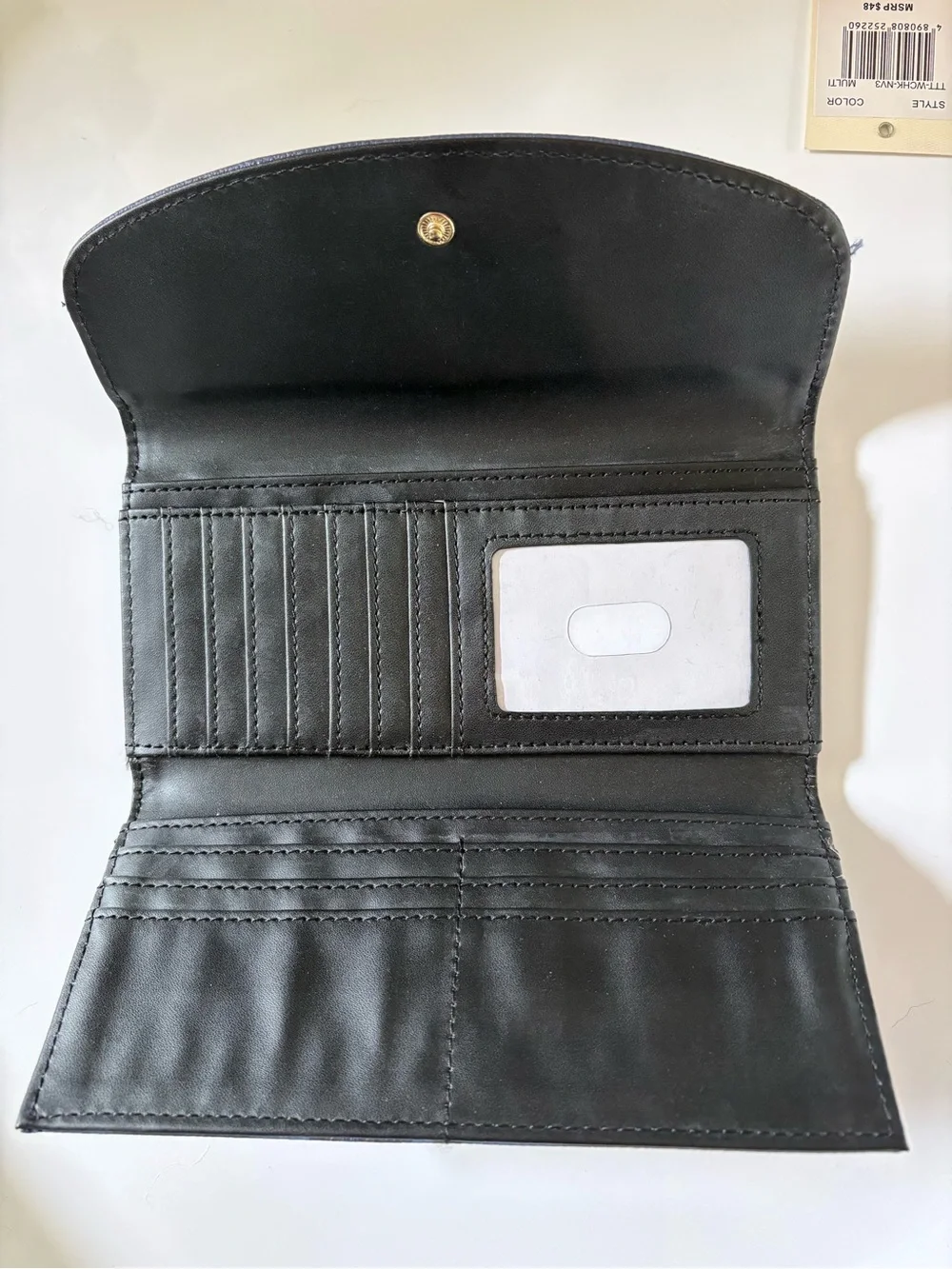 Trina Turk Navy and Royal Blue Floral Envelope Wallet